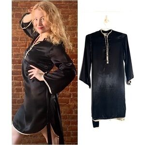 Lillie Rubin Vintage Silky 1950s Dress M